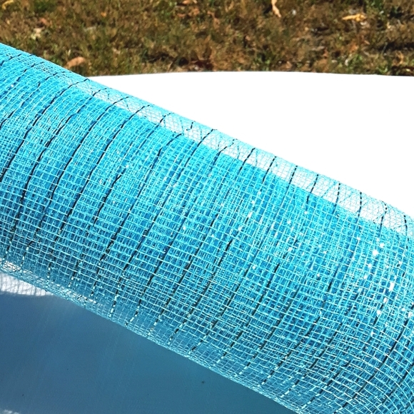 💜 Nicole Mesh Fabric Crafting Reefs Ribbons DIY Material Roll Metallic Blue - Picture 4 of 5
